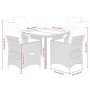 Set de muebles jardín 5 pzas con cojines ratán sintético negro by vidaXL, Garden sets - Ref: Foro24-3276692, Price: 507,30 €,...