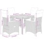 Gartenmöbel-Set, 5-teilig, mit schwarzen Polstern aus synthetischem Rattan von vidaXL, Gartensets - Ref: Foro24-3276832, Prei...