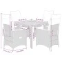Set de muebles jardín 5 pzas con cojines ratán sintético negro de vidaXL, Conjuntos de jardín - Ref: Foro24-3276832, Precio: ...