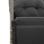 Set comedor de jardín 5 piezas con cojines ratán sintético gris de vidaXL, Conjuntos de jardín - Ref: Foro24-3276845, Precio:...