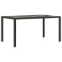 Garten-Essgruppe 7-teilig mit schwarzen Polstern aus synthetischem Rattan. von vidaXL, Gartensets - Ref: Foro24-3276866, Prei...