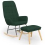 Dark green fabric rocking chair with footstool by vidaXL, Rocking chairs - Ref: Foro24-3097709, Price: 148,18 €, Discount: %