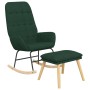 Dark green fabric rocking chair with footstool by vidaXL, Rocking chairs - Ref: Foro24-3097709, Price: 148,18 €, Discount: %