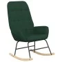 Dark green fabric rocking chair with footstool by vidaXL, Rocking chairs - Ref: Foro24-3097709, Price: 146,12 €, Discount: %