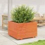 Jardinera madera maciza de pino marrón cera 70x70x49,5 cm de vidaXL, Maceteros y jardineras - Ref: Foro24-3282526, Precio: 18...
