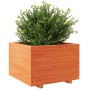 Jardinera madera maciza de pino marrón cera 70x70x49,5 cm by vidaXL, Pots and planters - Ref: Foro24-3282526, Price: 184,82 €...