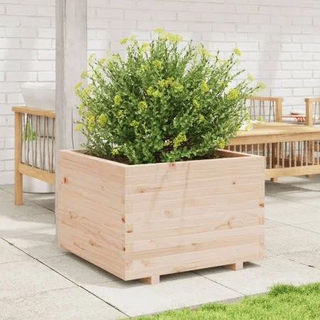 Jardinera de madera maciza de pino 70x70x49,5 cm de vidaXL, Maceteros y jardineras - Ref: Foro24-3282524, Precio: 154,71 €, D...