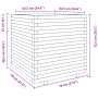 Jardinera madera maciza de pino blanco 70x70x72,5 cm by vidaXL, Pots and planters - Ref: Foro24-3282585, Price: 259,96 €, Dis...