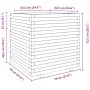 Jardinera madera maciza de pino blanco 70x70x72,5 cm by vidaXL, Pots and planters - Ref: Foro24-3282585, Price: 256,62 €, Dis...