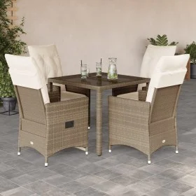 Set comedor de jardín 5 pzas con cojines ratán sintético beige by vidaXL, Garden sets - Ref: Foro24-3276801, Price: 587,38 €,...