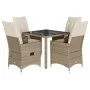 Garten-Essgruppe 5-teilig mit beigen Polstern aus synthetischem Rattan von vidaXL, Gartensets - Ref: Foro24-3276801, Preis: 5...