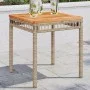 Garden table PE rattan acacia wood beige mix 38x38x42 cm by vidaXL, Garden tables - Ref: Foro24-365865, Price: 36,60 €, Disco...
