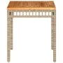 Garden table PE rattan acacia wood beige mix 38x38x42 cm by vidaXL, Garden tables - Ref: Foro24-365865, Price: 36,60 €, Disco...