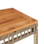 Garden table PE rattan acacia wood beige mix 38x38x42 cm by vidaXL, Garden tables - Ref: Foro24-365865, Price: 36,60 €, Disco...