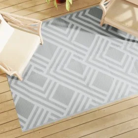 Grauer PP-Außenteppich 140x200 cm von vidaXL, Outdoor-Protektoren - Ref: Foro24-368566, Preis: 28,77 €, Rabatt: %