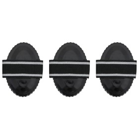 Scraper pad 3 units black steel by vidaXL, Combs, brushes and gloves for grooming horses - Ref: Foro24-172485, Price: 17,35 €...