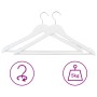 Juego perchas ropa 100 uds antideslizantes madera dura blanco de vidaXL, Perchas - Ref: Foro24-289916, Precio: 136,44 €, Desc...