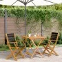 3-piece black polypropylene and solid wood bistro set by vidaXL, Garden sets - Ref: Foro24-3281877, Price: 205,10 €, Discount: %