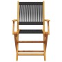 3-piece black polypropylene and solid wood bistro set by vidaXL, Garden sets - Ref: Foro24-3281877, Price: 207,45 €, Discount: %