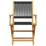 3-piece black polypropylene and solid wood bistro set by vidaXL, Garden sets - Ref: Foro24-3281877, Price: 205,10 €, Discount: %