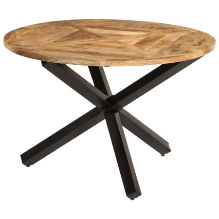 Esstisch aus massivem unbehandeltem Mangoholz Ø110x75 cm von vidaXL, Küchen- und Esstische - Ref: Foro24-358882, Preis: 296,2...