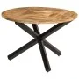 Dining table solid untreated mango wood Ø110x75 cm by vidaXL, Kitchen and dining tables - Ref: Foro24-358882, Price: 264,23 €...