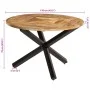 Dining table solid untreated mango wood Ø110x75 cm by vidaXL, Kitchen and dining tables - Ref: Foro24-358882, Price: 264,23 €...