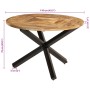 Esstisch aus massivem unbehandeltem Mangoholz Ø110x75 cm von vidaXL, Küchen- und Esstische - Ref: Foro24-358882, Preis: 296,2...