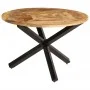 Dining table solid untreated mango wood Ø110x75 cm by vidaXL, Kitchen and dining tables - Ref: Foro24-358882, Price: 264,23 €...