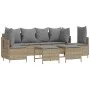 Garden sofa set with cushions 5 pieces beige synthetic rattan by vidaXL, Garden sets - Ref: Foro24-3261548, Price: 422,92 €, ...