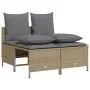 Garden sofa set with cushions 5 pieces beige synthetic rattan by vidaXL, Garden sets - Ref: Foro24-3261548, Price: 422,92 €, ...