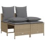 Gartensofa-Set mit Kissen, 5-teilig, beiges synthetisches Rattan von vidaXL, Gartensets - Ref: Foro24-3261548, Preis: 407,24 ...