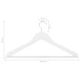 Juego perchas ropa 100 uds antideslizantes madera dura blanco de vidaXL, Perchas - Ref: Foro24-289916, Precio: 136,44 €, Desc...
