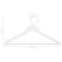 Set of 100 hard white wooden non-slip clothes hangers. by vidaXL, Hangers - Ref: Foro24-289916, Price: 134,24 €, Discount: %