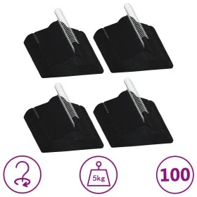 Set of 100 non-slip black velvet clothes hangers by vidaXL, Hangers - Ref: Foro24-289922, Price: 61,66 €, Discount: %