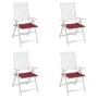 Cojines silla de jardín 4 uds tela Oxford rojo tinto 40x40x3 cm de vidaXL, Cojines para sillas y sofás - Ref: Foro24-314021, ...