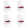 Gartenstuhlkissen 4 Stück rot roter Oxford-Stoff 40x40x3 cm von vidaXL, Kissen für Stühle und Sofas - Ref: Foro24-314021, Pre...