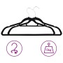 Juego de perchas ropa 100 uds antideslizantes terciopelo negro de vidaXL, Perchas - Ref: Foro24-289922, Precio: 68,38 €, Desc...