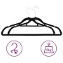 Set of 100 non-slip black velvet clothes hangers by vidaXL, Hangers - Ref: Foro24-289922, Price: 61,66 €, Discount: %