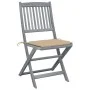Klappbare Gartenstühle, 2 Stück, Kissen aus massivem Akazienholz von vidaXL, Gartenstühle - Ref: Foro24-3064539, Preis: 125,9...