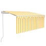 Automatic awning LED blind wind sensor yellow 3.5x2.5 m by vidaXL, Awnings - Ref: Foro24-3069293, Price: 518,46 €, Discount: %