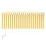 Automatic awning LED blind wind sensor yellow 3.5x2.5 m by vidaXL, Awnings - Ref: Foro24-3069293, Price: 518,46 €, Discount: %