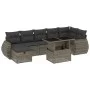 Garden sofa and cushion set 8 pieces gray synthetic rattan by vidaXL, Garden sets - Ref: Foro24-3275150, Price: 538,05 €, Dis...
