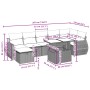 Garden sofa and cushion set 8 pieces gray synthetic rattan by vidaXL, Garden sets - Ref: Foro24-3275150, Price: 536,36 €, Dis...