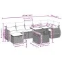 Garden sofa and cushion set 8 pieces gray synthetic rattan by vidaXL, Garden sets - Ref: Foro24-3275150, Price: 538,05 €, Dis...