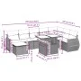 9-teiliges Gartenmöbel-Set und graue synthetische Rattankissen von vidaXL, Gartensets - Ref: Foro24-3275190, Preis: 596,28 €,...