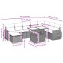 9-teiliges Gartenmöbel-Set und graue synthetische Rattankissen von vidaXL, Gartensets - Ref: Foro24-3275190, Preis: 596,70 €,...