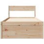 Bed frame with drawers solid pine wood 90x200 cm by vidaXL, Beds and slatted bases - Ref: Foro24-846792, Price: 169,11 €, Dis...