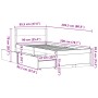 Bed frame with drawers solid pine wood 90x200 cm by vidaXL, Beds and slatted bases - Ref: Foro24-846792, Price: 169,11 €, Dis...