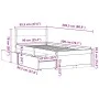 Bed frame with drawers solid pine wood 90x200 cm by vidaXL, Beds and slatted bases - Ref: Foro24-846792, Price: 173,55 €, Dis...